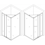 Душова кабіна квадратна без піддона DUNAJEC N90MS BRAVO (1уп.)