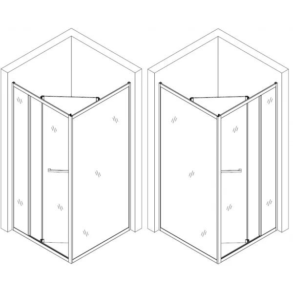 Душова кабіна квадратна без піддона DUNAJEC N90MS BRAVO (1уп.)