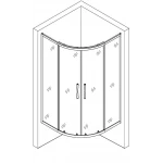 Душова кабіна півкругла без піддона-40см WKRA N90FS BRAVO (1уп.)