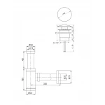 Сифон латунь з донним клапаном Globus Lux GSB-32-125-04BB