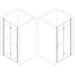 Душевые двери POPRAD 90TB BRAVO (1уп.)