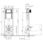 КОМПЛЕКТ С45: ИНСТ СИС-МА SYSTEM 40  MEХАН+ ZIP  413 з дюр сид LIFT+ кнопка смыва ENTER II хром