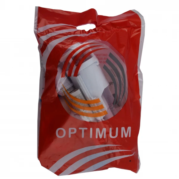 Набор для бачка унитаза OPTIMUM  ниж подв пласт 1/2″ и двойным реж слива  и хром кнопкою OPTI 0810