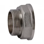 Редукционный переходник 1 1/2″х1 1/4″ВН никелированный восьмигранный NK763O OPTIMUM