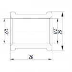 Муфта 1/2″ВВ нержавеющая SM331S OPTIMUM
