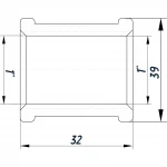 Муфта 1″ВВ нержавеющая SM551S OPTIMUM