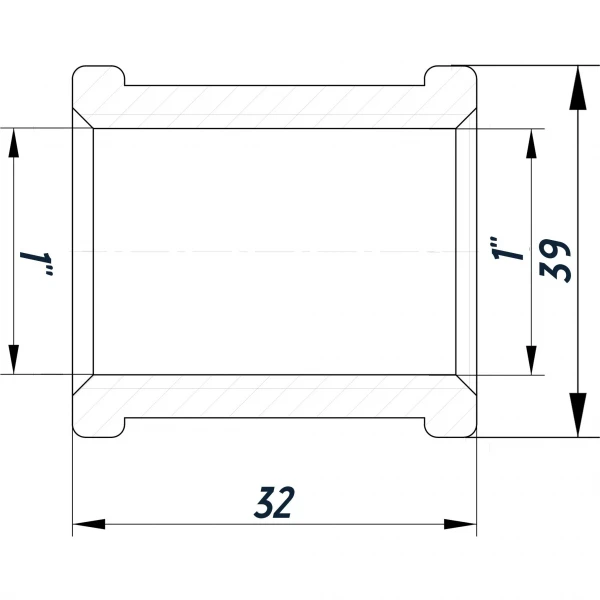 Муфта 1″ВВ нержавеющая SM551S OPTIMUM