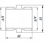 Ніпель 3/4″ЗЗ нержавіючий SN442S OPTIMUM