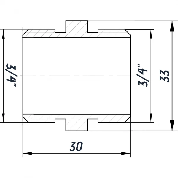 Ніпель 3/4″ЗЗ нержавіючий SN442S OPTIMUM