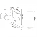 Смеситель для ванны Globus Lux KUBUS SKU-102N