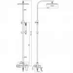 Душевая система TOPAZ LEXI TL 21122-H57-BL