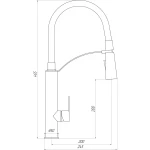 Смеситель для кухни TOPAZ MODERNO TMD-8817-H23-BL