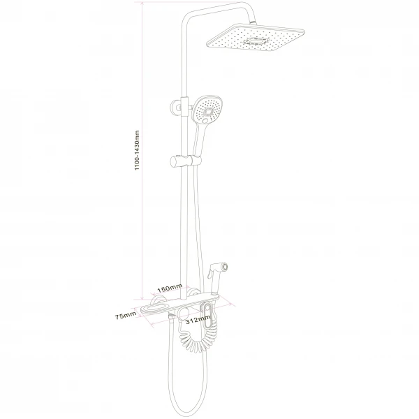 Душевая система Globus Lux BETTA  GLBE-2002