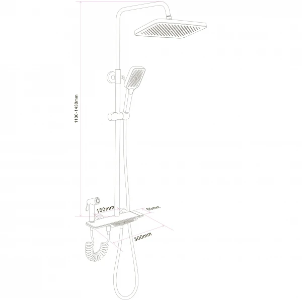 Душевая система Globus Lux GAMMA  GLGM-3002