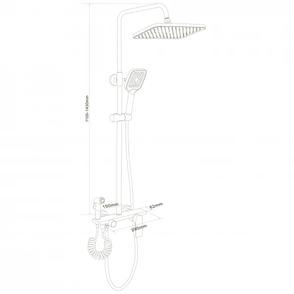 Душевая система Globus Lux TURIN  GLTU-0550