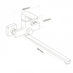 Смеситель для ванны Globus Lux ALFA GLAL-0208N