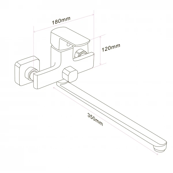 Смеситель для ванны Globus Lux ALFA GLAL-0208N