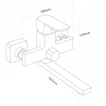 Смеситель для ванны Globus Lux ALFA GLAL-0102N