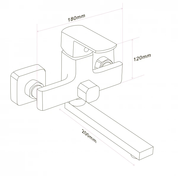 Смеситель для ванны Globus Lux ALFA GLAL-0102N