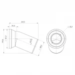 Коліно OPTIMUM для унітазу 22,5 ° D110 пластик OPTI 21410/222