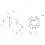 Коліно OPTIMUM для унітазу 45 ° D110 пластик OPTI 31410/227