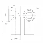 Коліно OPTIMUM для унітазу 90 ° D110 пластик OPTI 41410/296