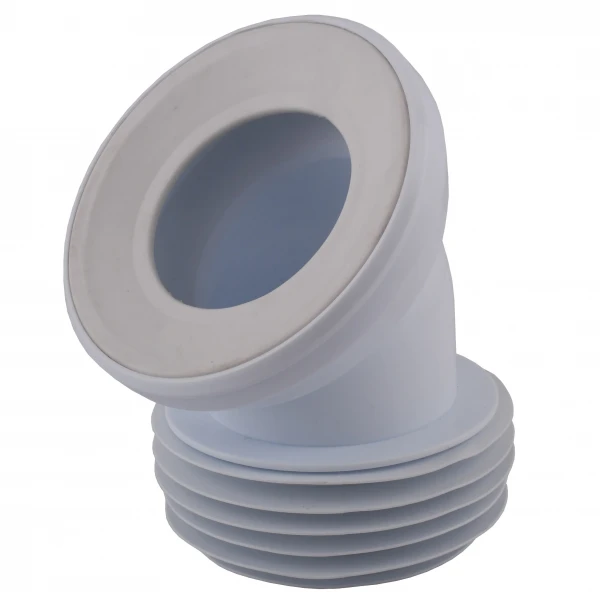 Коліно OPTIMUM для унітазу 45 ° D115 пластик з ущільненням OPTI 30515/147