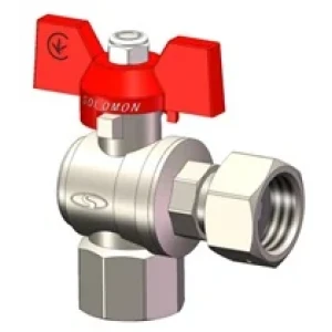 Кран кульовий кутовий з накидною гайкою SOLOMON 3/4″ ВВ PN40 (V3003-S) Кран кульовий кутовий з накидною гайкою SOLOMON 3/4″ ВВ PN40 (V3003-S)