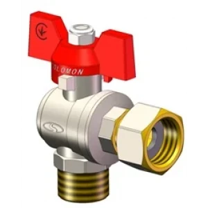 Кран кульовий кутовий з накидною гайкою SOLOMON 1/2″ ЗВ PN40 (V4002-S) Кран кульовий кутовий з накидною гайкою SOLOMON 1/2″ ЗВ PN40 (V4002-S)