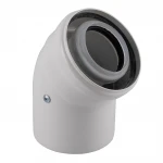 Колено 45 градусов, d=60/100 mm CE.30 C Конденсационное
