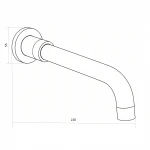 Излив для встроенного смесит Globus Lux GLPR-S-200
