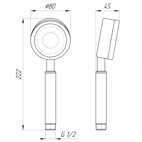 Душевая лейка Globus Lux SUS-008H (7324900090)