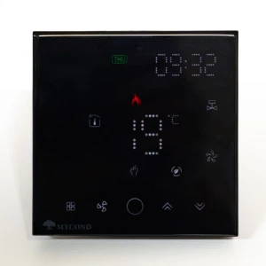 Термостат квадратный сенсорный черный LED 1 канал AC220V Wi-Fi /MC-FB-B-WF MYCOND/