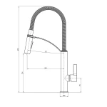 Смеситель для кухни TOPAZ MODERNO TMD 8818-H23-W
