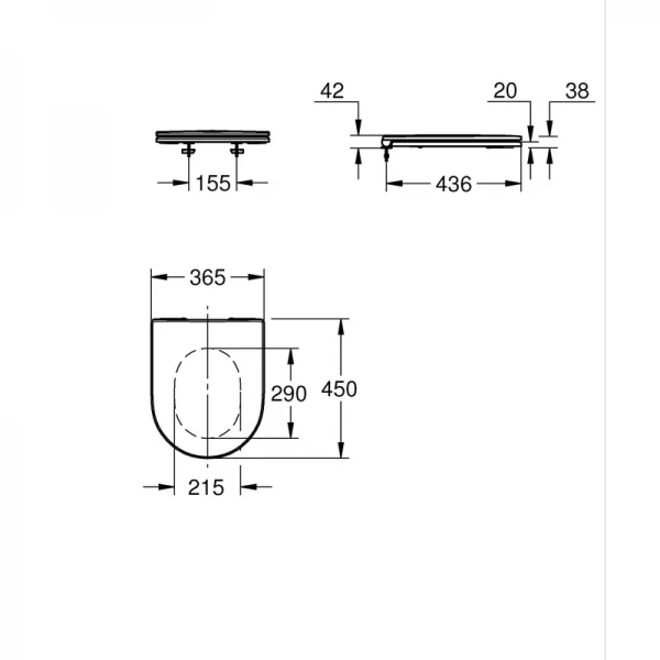 Сидіння для унітазу Grohe Euro Ceramic (102500SH00)