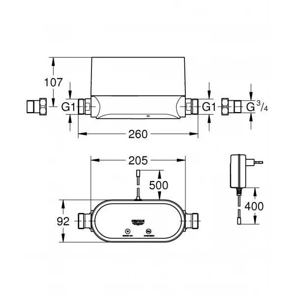 Интеллектуальный контроллер воды Grohe Sense Guard (22500LN0)