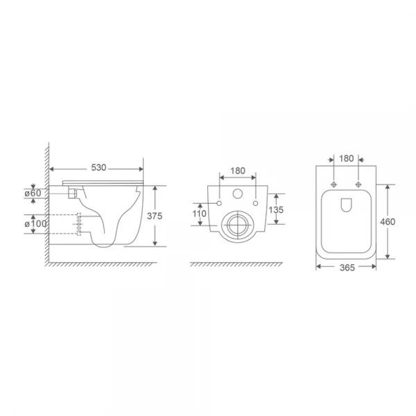 Комплект Grohe Set Унитаз DIVERSE-0301-T1 + Инсталляция Grohe Rapid SL 38772001 (38772001DIVERS0301T1)