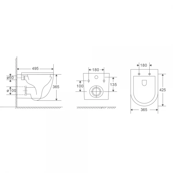 Комплект Grohe Set Унитаз ELLIPSE-0301-R+ Инсталляция Grohe Rapid SL 38772001 (38772001ELLIPS0301R)