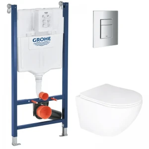 Комплект Grohe Set Унитаз ELLIPSE-0305-T3 + Инсталляция UA388400WG + панель 38732000 (388400WGELLIPS0305T3)