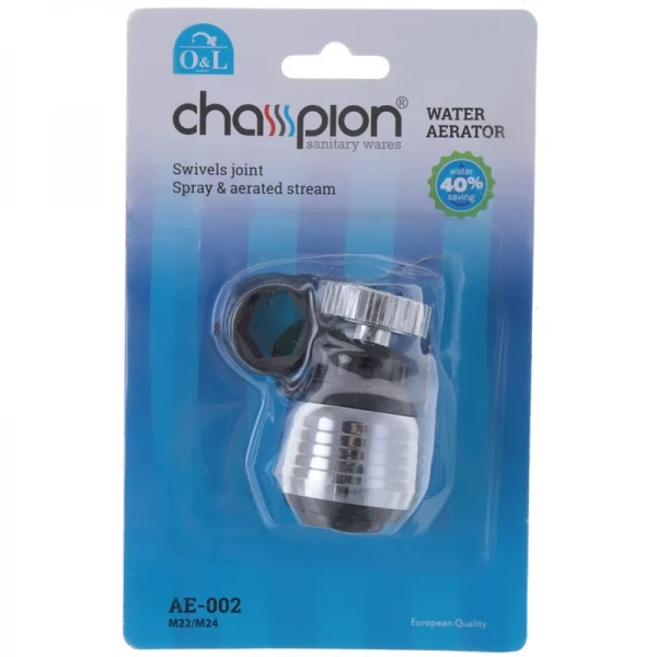 Аэратор поворотный Champion AE-002 M22/M24, пластик (AC0013)