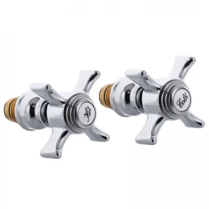 Ручки с кран буксами (пара) Haiba Ручки Zeus (резина) (AC0567) Ручки с кран буксами (пара) Haiba Ручки Zeus (резина) (AC0567)