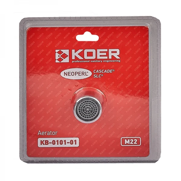 Аэратор М-22 Koer KB-0101-01 NEOPERL CASCADE SLC (Цвет хром) (AC0635)