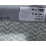 Шторка для ванної Mixxus SCT-005-180x180 з поліестеру із вбудованими кільцями (Візерунок сірий) (AC0646)