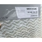 Шторка для ванної Mixxus SCT-005-180x180 з поліестеру із вбудованими кільцями (Візерунок сірий) (AC0646)