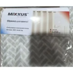 Шторка для ванної Mixxus SCT-005-180x180 з поліестеру із вбудованими кільцями (Візерунок сірий) (AC0646)