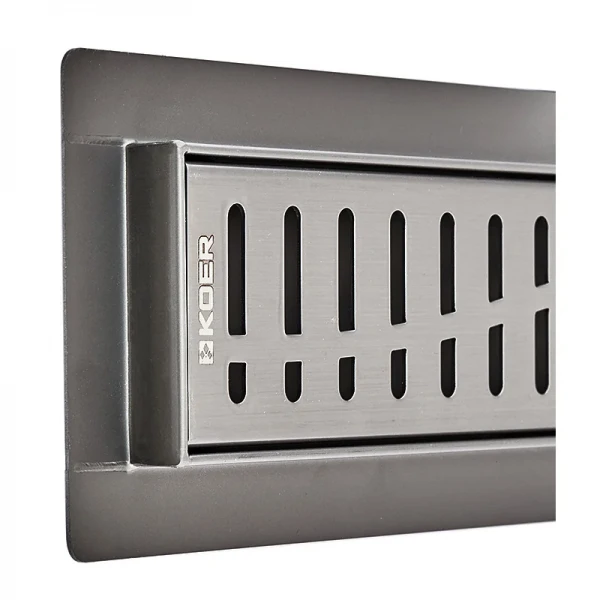 Душевой трап из нержавеющей стали SUS304 Koer FD35-70x500-Graphite (Цвет графит) (AC0657)