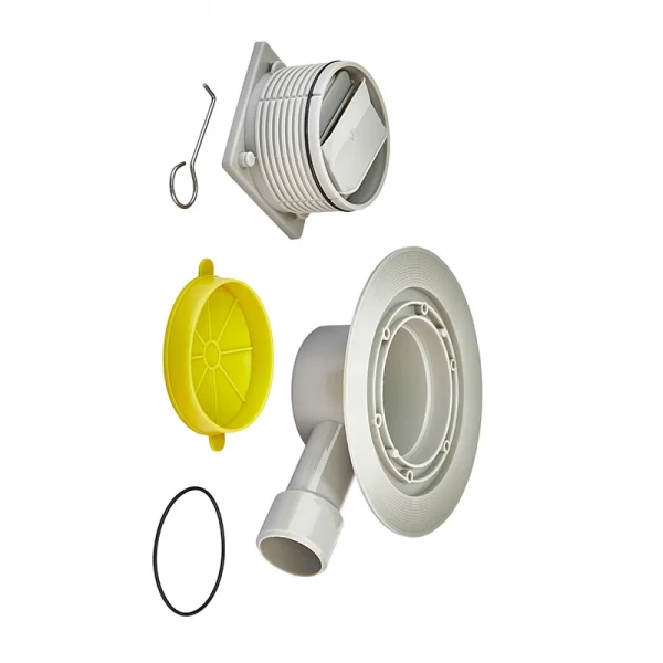 Душевой трап из нержавеющей стали SUS304 Koer FD14-100x100-90 (угловой отвод) (AC0661)