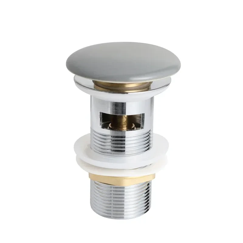 Донный клапан для умывальника Mixxus POP-UP-08 GRAY 1 1/4'' СLICK-СLACK графитовая керамическая накладка (AC3566)