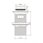 Донный клапан для умывальника Mixxus POP-UP-08 GRAY 1 1/4'' СLICK-СLACK графитовая керамическая накладка (AC3566)