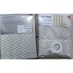 Шторка для ванной Mixxus SCT-005-180x180 из полиэстера со встроенными кольцами (Узор серый) (AC3575)